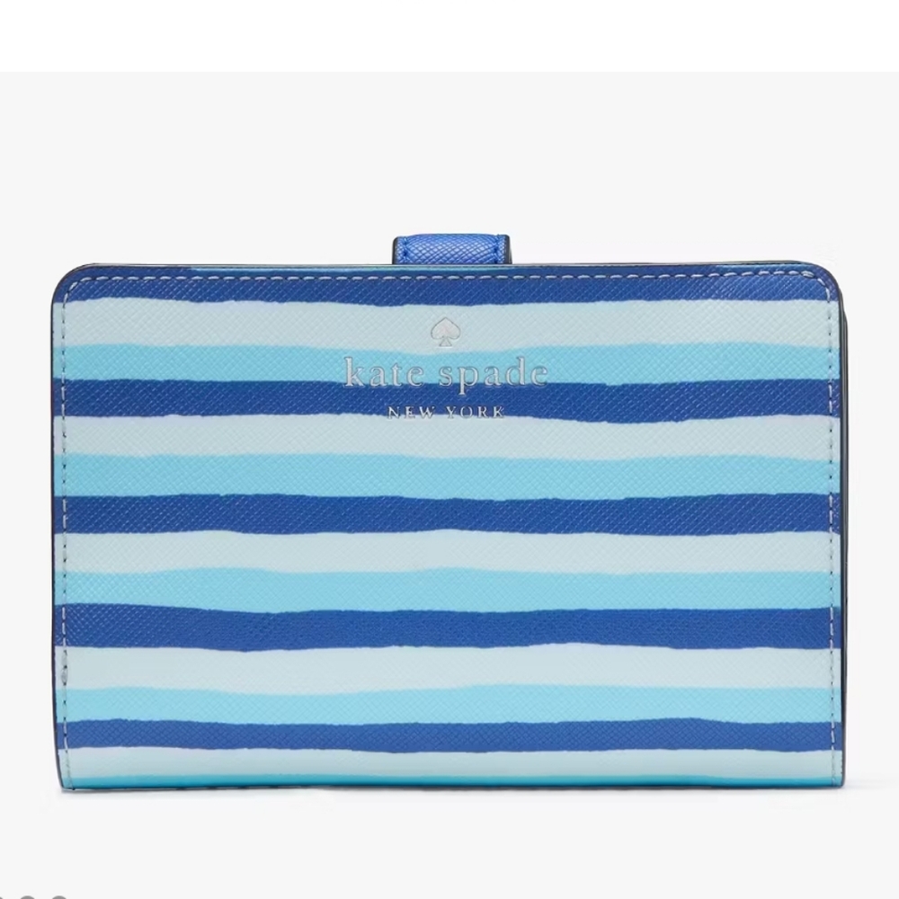 Kate Spade Schuler Wave Stripe Bifold.... New